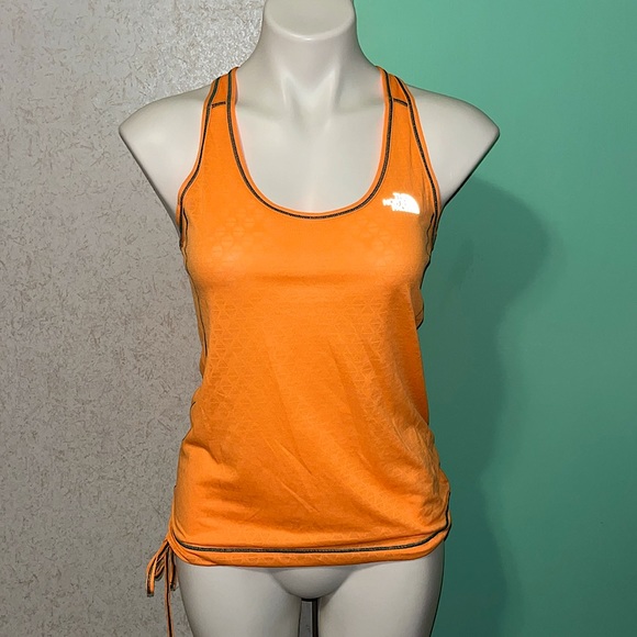 The North Face Tops - neon orange flash dry ruching the north face work out tank